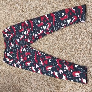 Kids LuLaRoe leggings Valentine Day fox